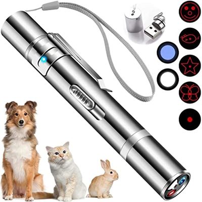 Good price USB Chargeable Cat Toys Multi-Mode Interactive Cat Laser Pen Multi-Pattern Laser Pointer for Indoor Cats online