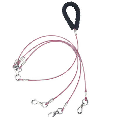 Good price Durable Pet Tie Out Cable for Dogs Double Heads Steel Wire Leash Chew Resistant Dogs Metal Leashes for Three Dogs online